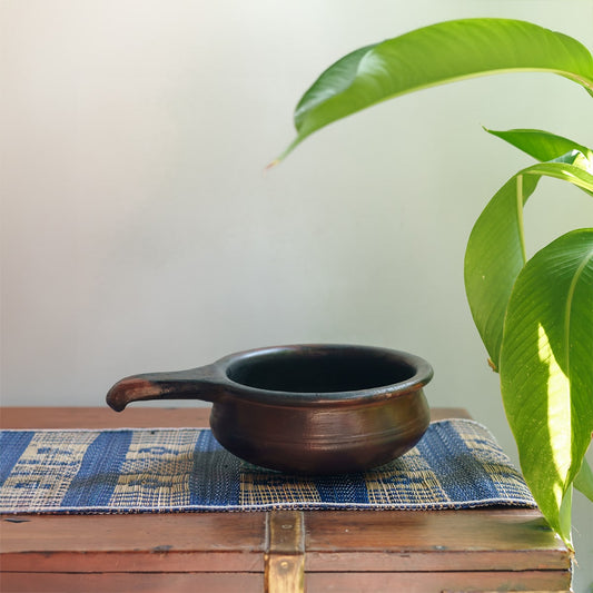 Vaalchatti (Black) 1 L Terracotta Cook and Serve Pot