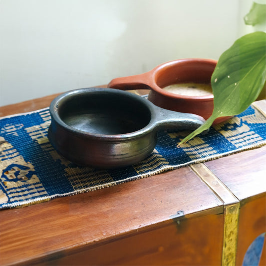 Vaalchatti (Black) 1 L Terracotta Cook and Serve Pot