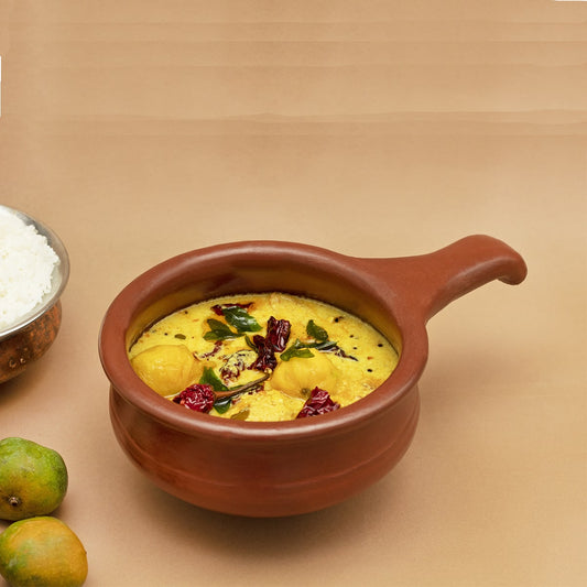 Vaalchatti (Natural Brown) 1 L Terracotta Cook and Serve Pot