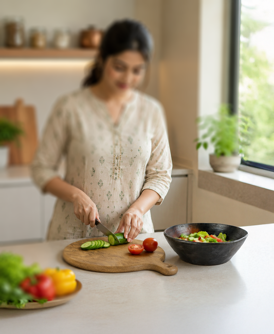 Chop and Toss - Bundle of Wooden Chopping Board and Bowl